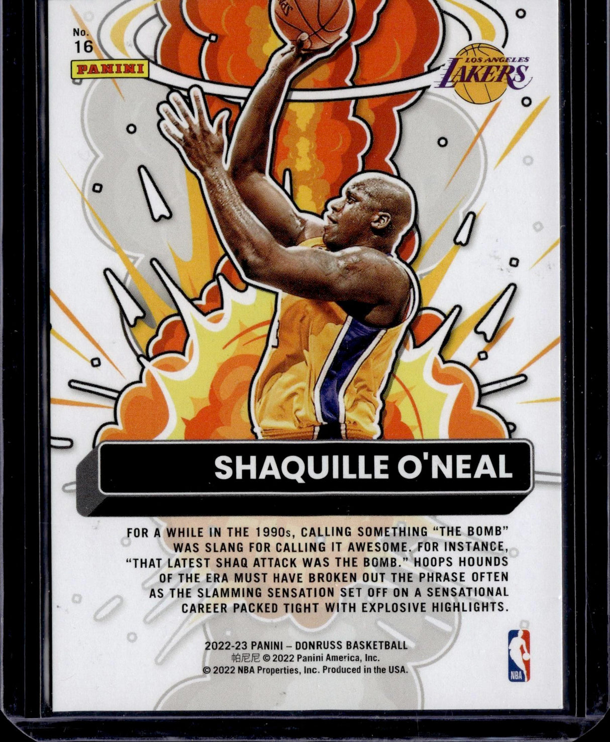 2022-23 Donruss Shaquille O'Neal Bomb Squad Purple /99