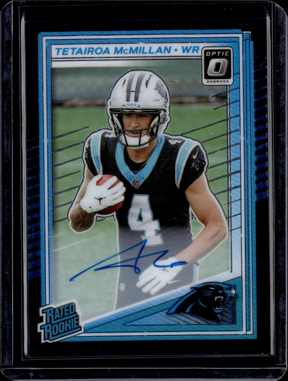 2025 Donruss Optic #209 Tetairoa McMillan Rated Rookie Auto Purple /42