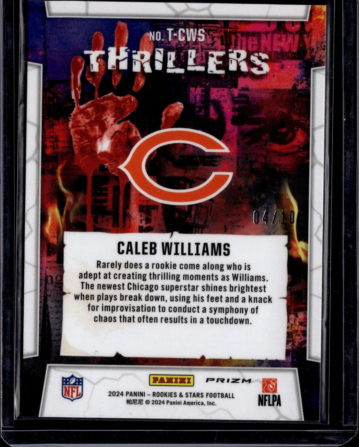 2024 Panini Rookies & Stars #T-CWS Caleb Williams Thrillers Gold