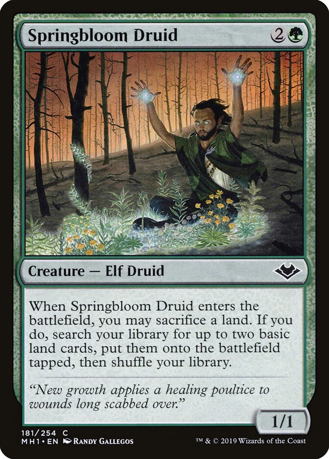 Springbloom Druid (181) - Modern Horizons (MH1)