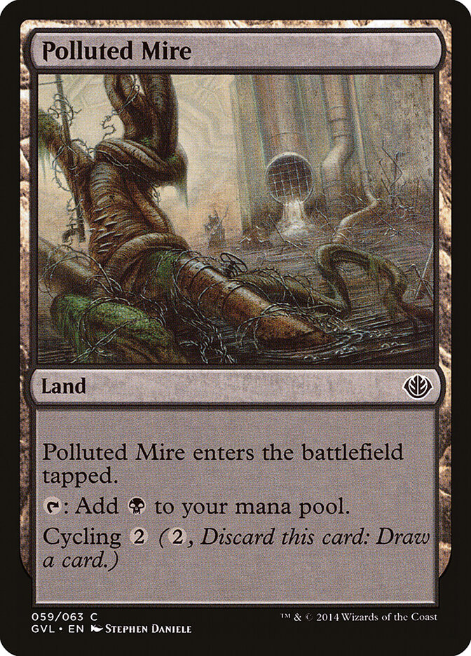 Polluted Mire (59) - Duel Decks Anthology: Garruk vs. Liliana (GVL)