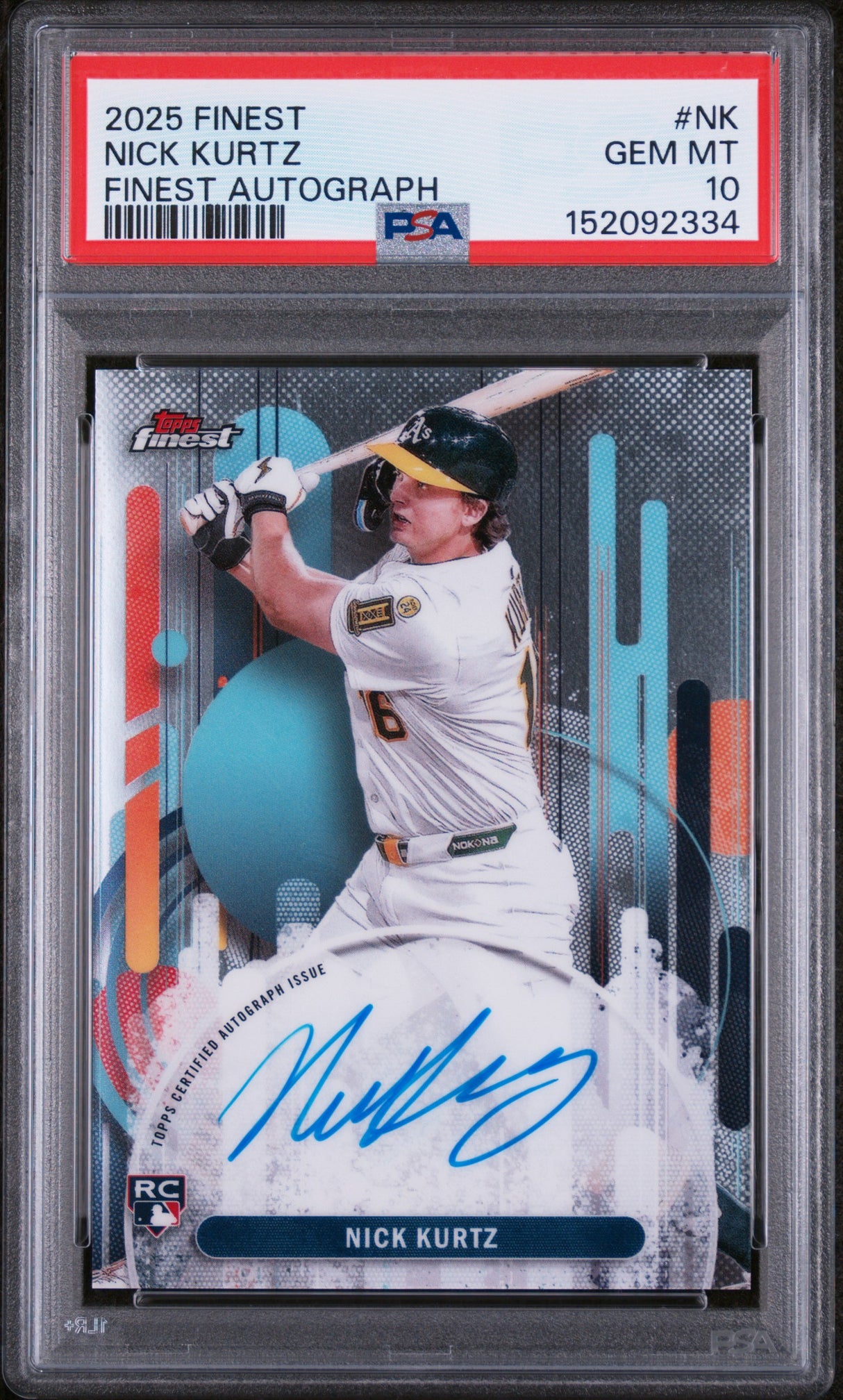2025 Topps Finest Finest Autographs #NK Nick Kurtz PSA 10