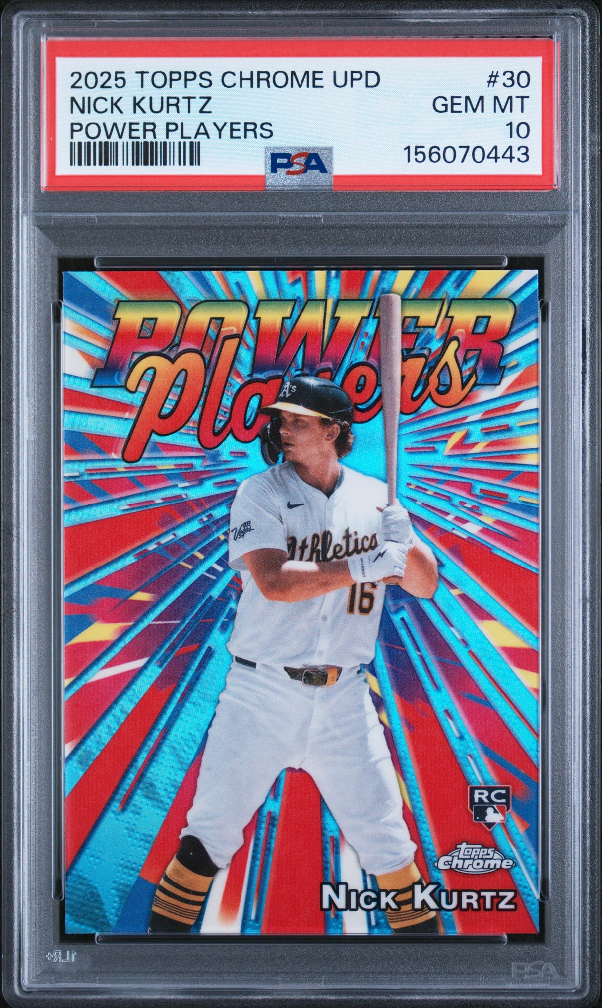 2025 Topps Chrome Update Power Players #30 Nick Kurtz PSA 10