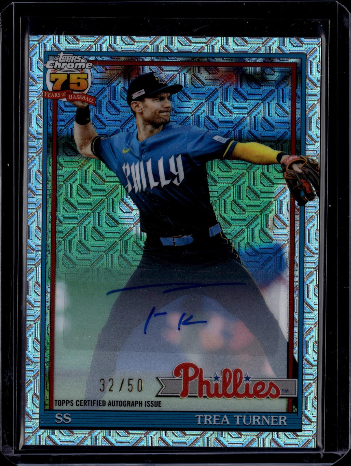 2026 Topps Trea Turner 35th Anniversary Chrome Auto /50