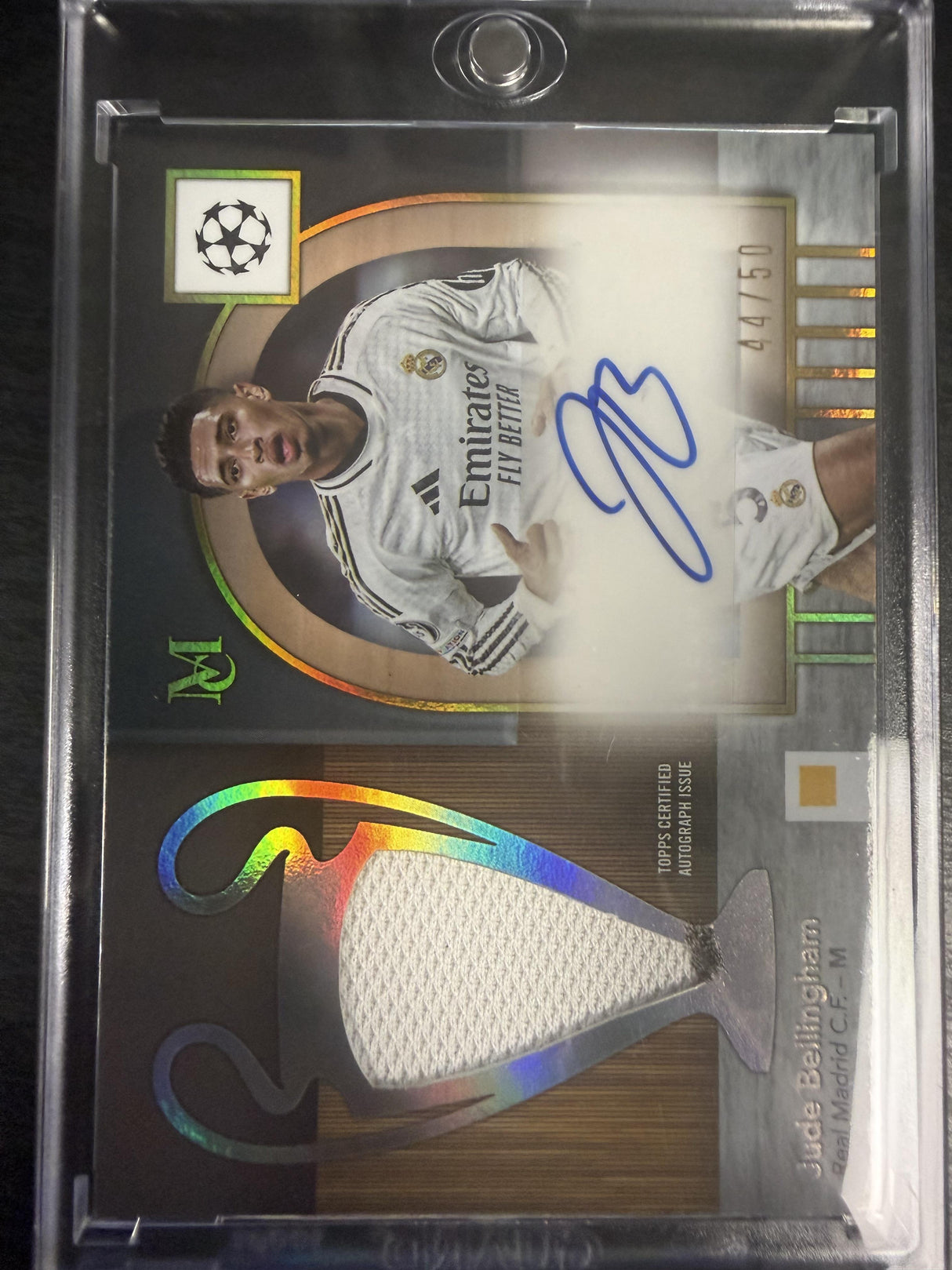 2021-22 Topps Museum Collection Jude Bellingham Momentous Material Auto Gold /50