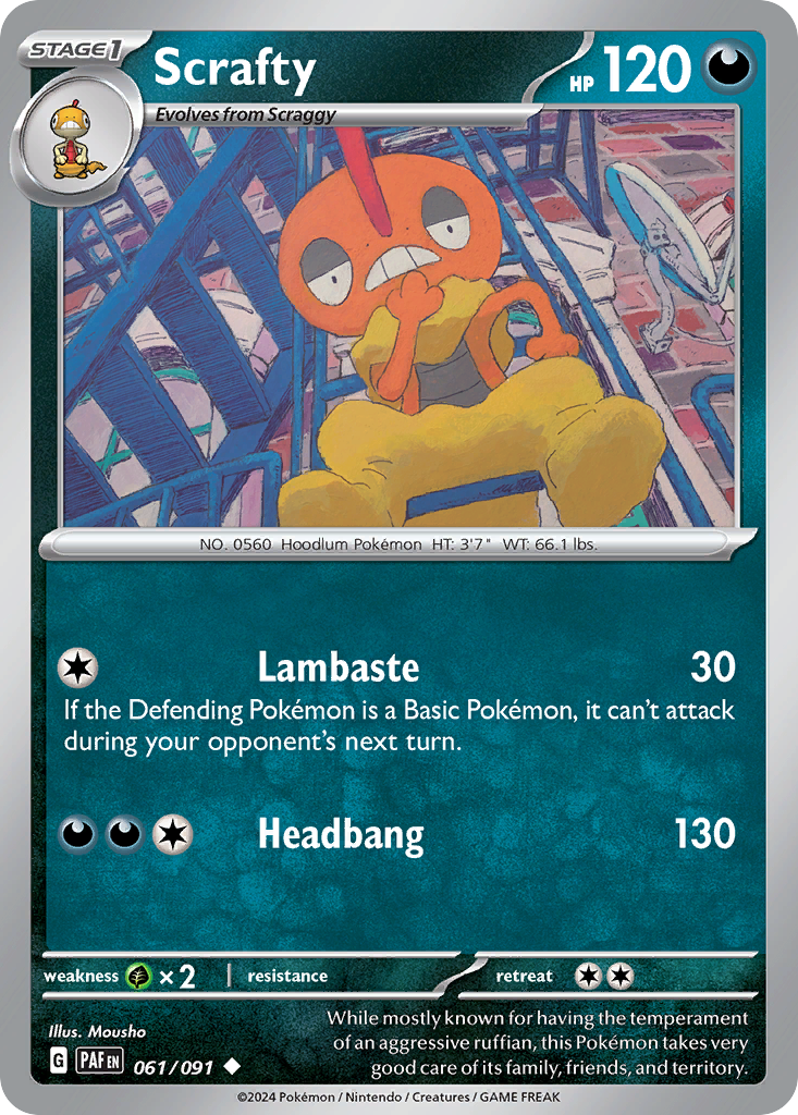 Scrafty (61/91) - Paldean Fates (PAF)