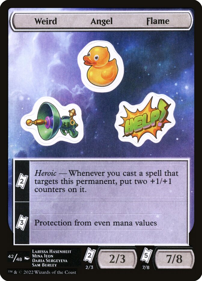 Weird Angel Flame (42) - Unfinity Sticker Sheets (SUNF)