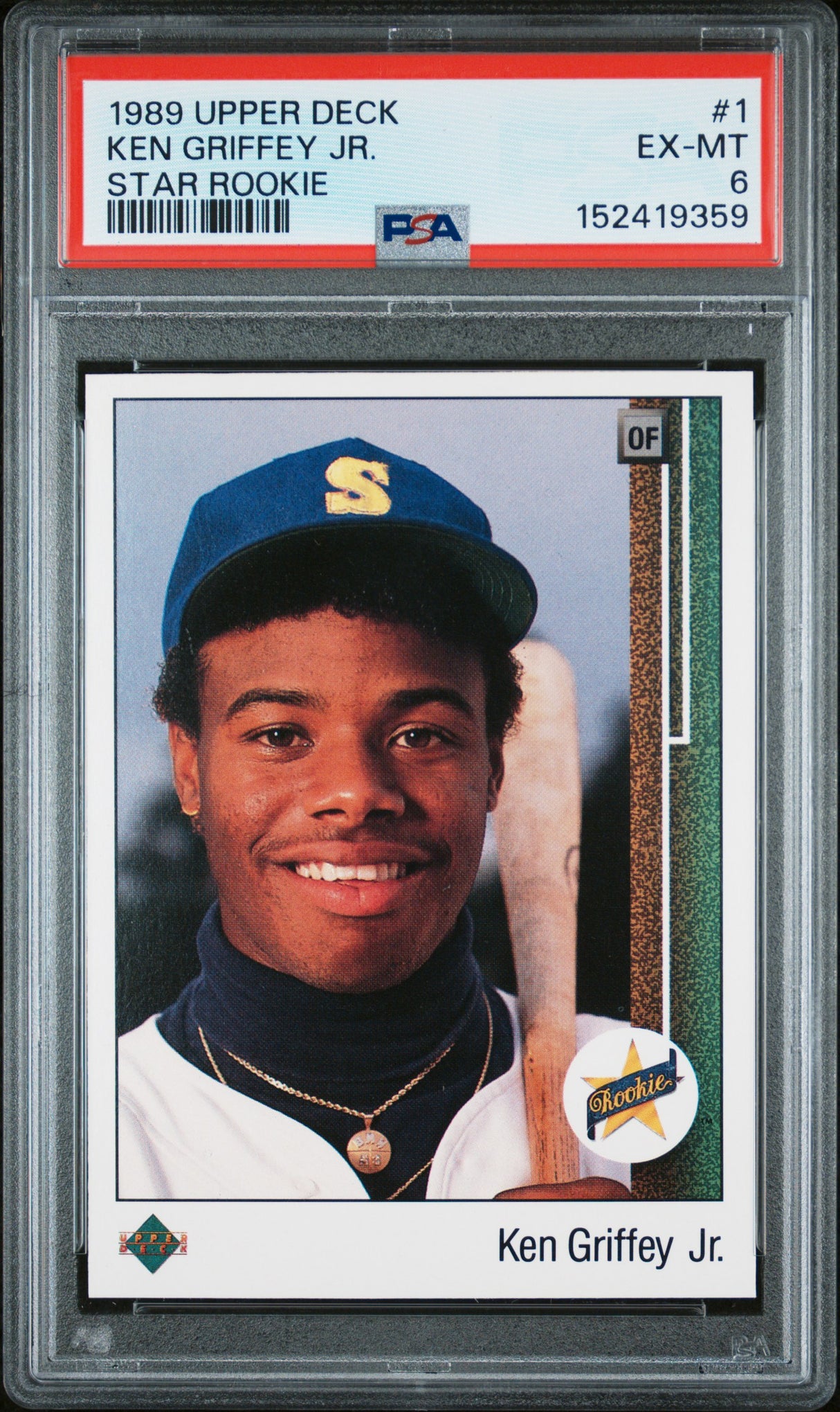 1989 Upper Deck #1 Ken Griffey Jr. Star Rookie PSA 6