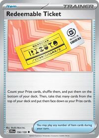 Redeemable Ticket (156) - SV09: Journey Together (JTG)
