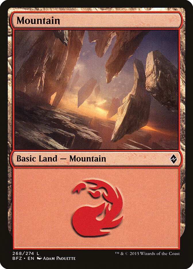 Mountain (268a) - Battle for Zendikar (BFZ)