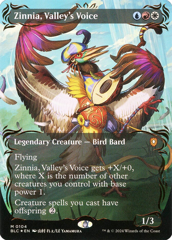 Zinnia, Valley's Voice (104) - Bloomburrow Commander (BLC)