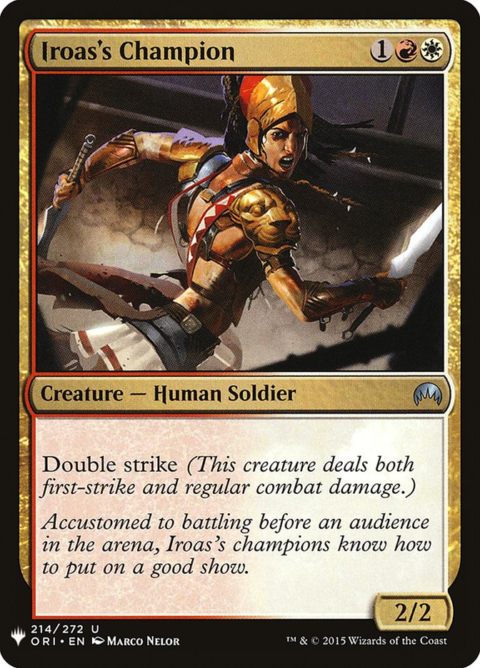 Iroas's Champion - The List (PLST)