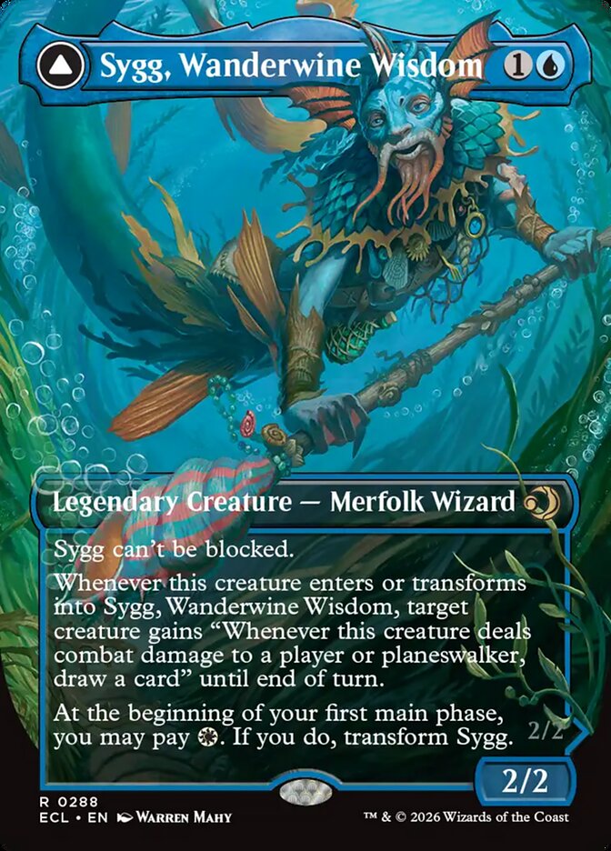 Sygg, Wanderwine Wisdom // Sygg, Wanderbrine Shield (288) - Lorwyn Eclipsed (ECL)