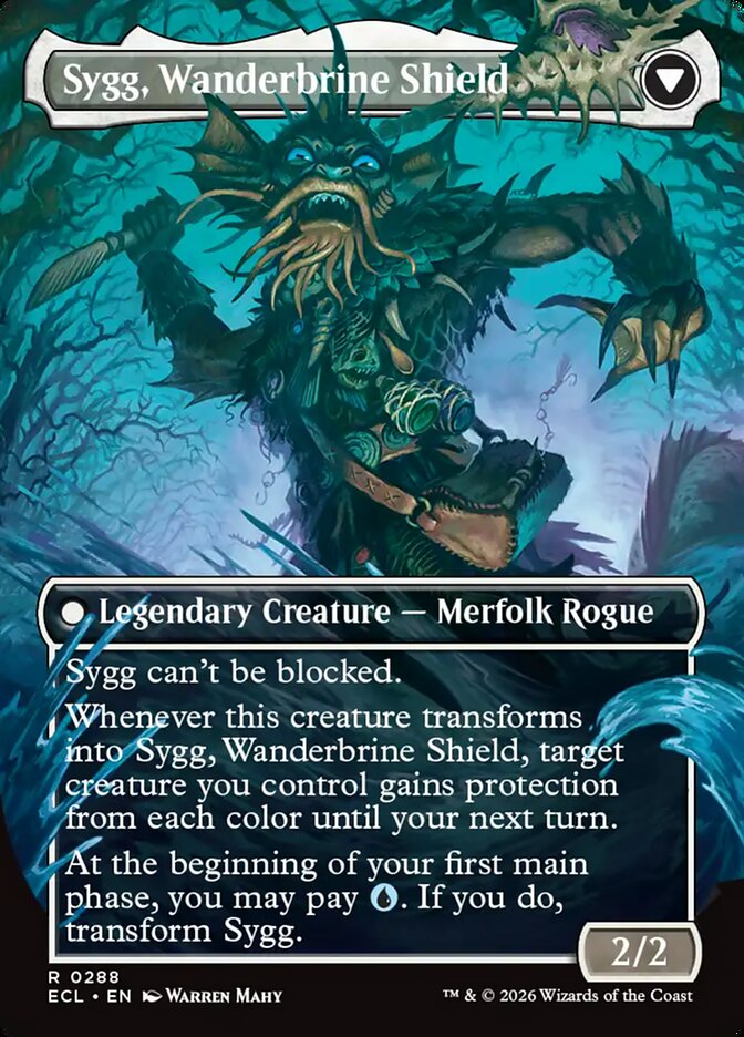 Sygg, Wanderwine Wisdom // Sygg, Wanderbrine Shield (288) - Lorwyn Eclipsed (ECL)