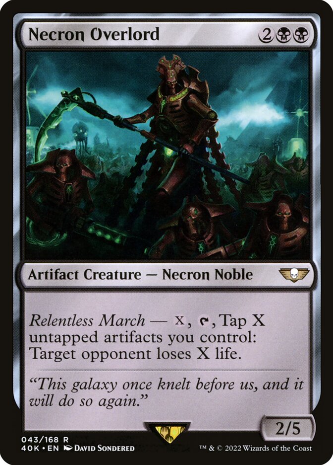 Necron Overlord (43) - Warhammer 40,000 Commander (40K)