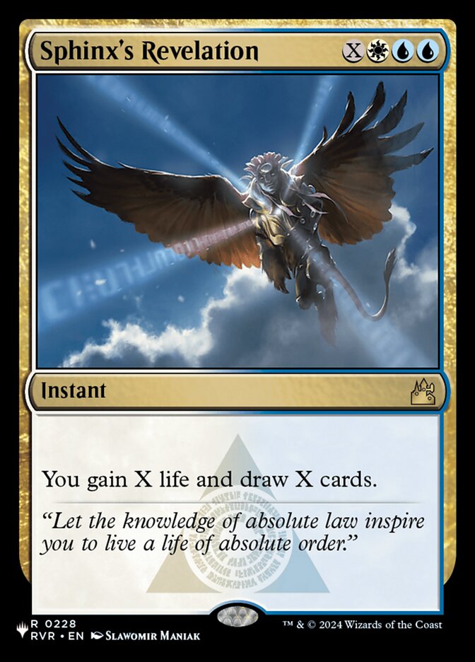 Sphinx's Revelation (RVR-228) - The List (PLST)