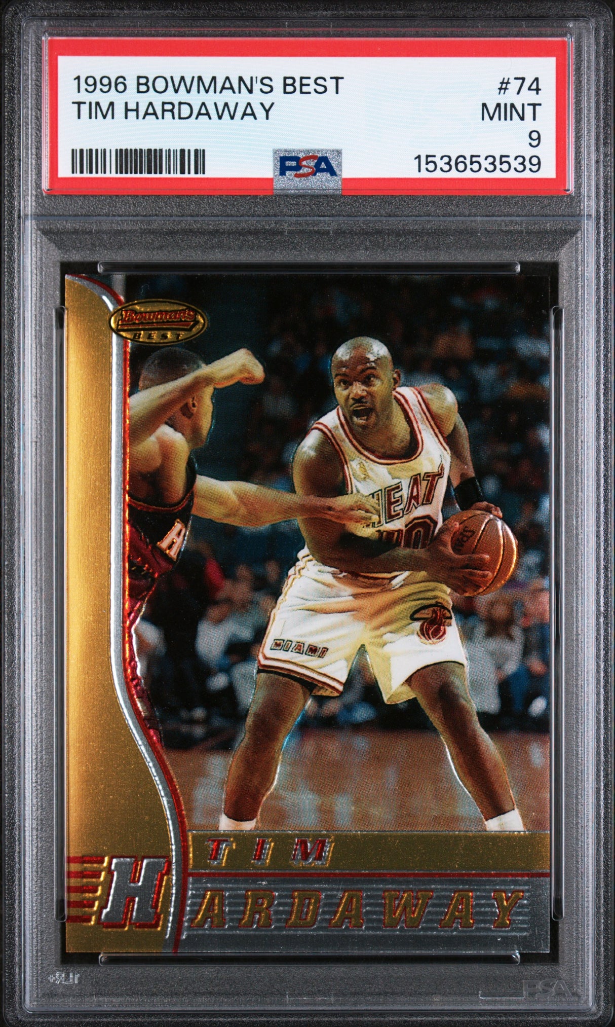 1996 Bowman'S Best #74 Tim Hardaway PSA 9