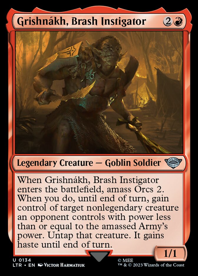 Grishnákh, Brash Instigator (134) - The Lord of the Rings: Tales of Middle-earth (LTR)