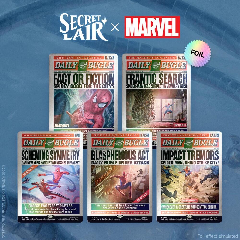 Secret Lair Drop: Secret Lair x Marvel's Spider-Man: Daily Bugle Breaking News - Rainbow Foil Edition