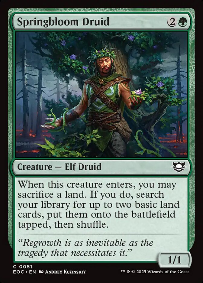 Springbloom Druid (51) - Edge of Eternities Commander (EOC)