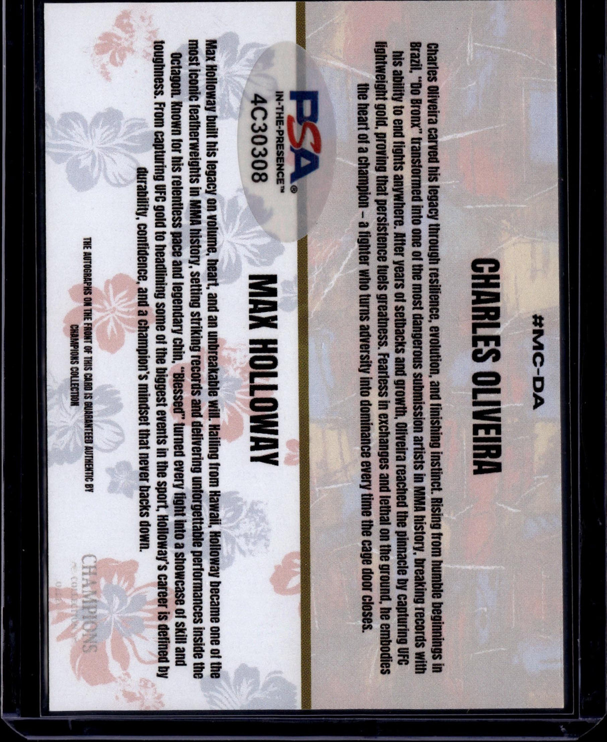 Champions Collection Charles Oliveira / Max Holloway Dual Auto