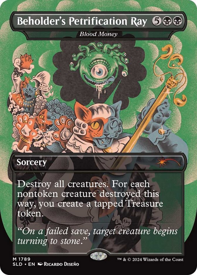 Beholder's Petrification Ray - Blood Money (1789) - Secret Lair Drop (SLD)