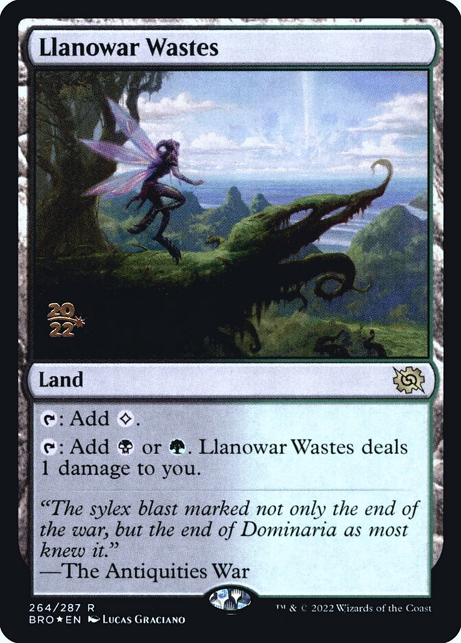 Llanowar Wastes (264s) - The Brothers' War Promos (PBRO)