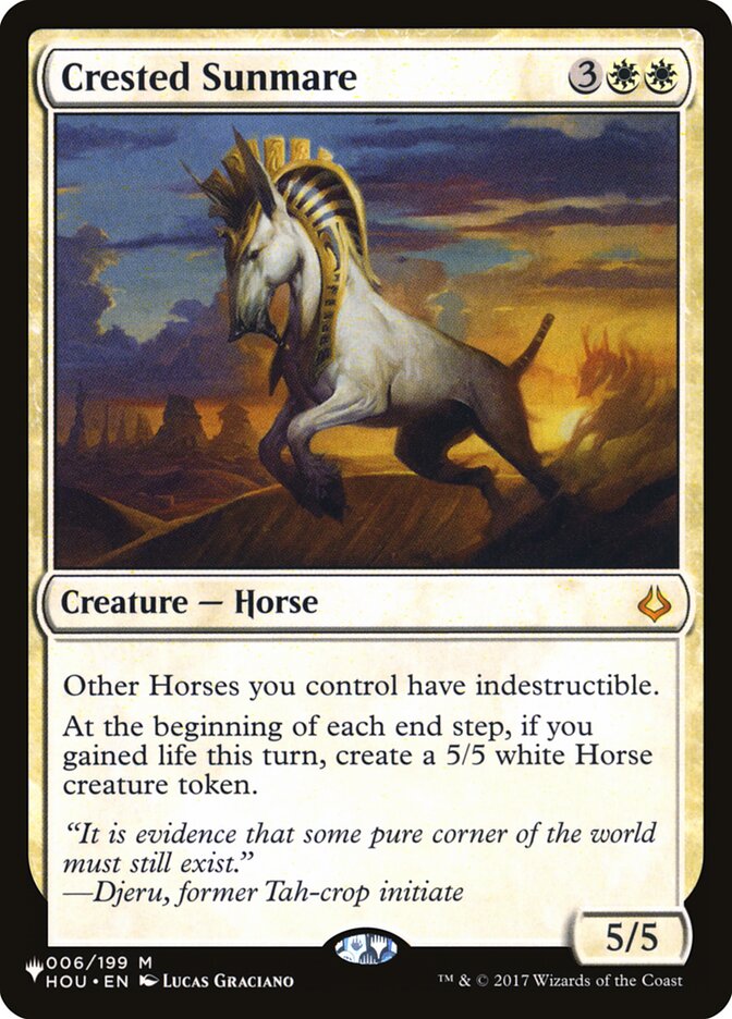 Crested Sunmare (HOU-6) - The List (PLST)