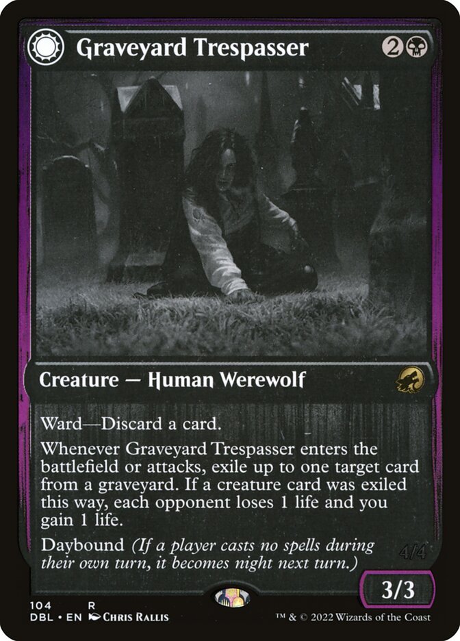 Graveyard Trespasser // Graveyard Glutton (104) - Innistrad: Double Feature (DBL)