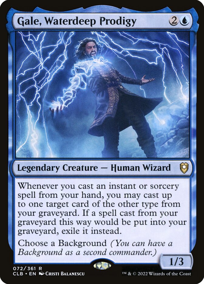 Gale, Waterdeep Prodigy (72) - Commander Legends: Battle for Baldur's Gate (CLB)
