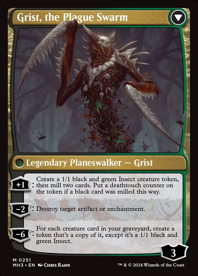 Grist, Voracious Larva // Grist, the Plague Swarm (251) - Modern Horizons 3 (MH3)