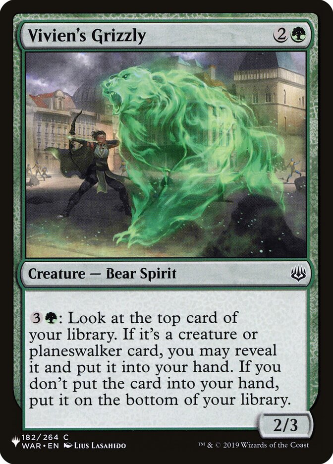 Vivien's Grizzly (WAR-182) - The List (PLST)