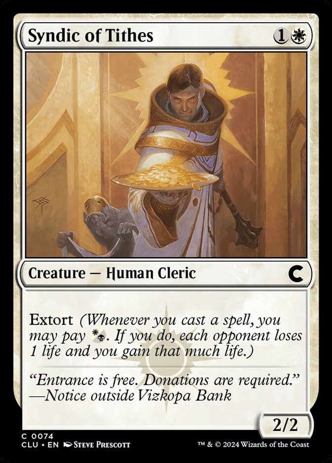 Syndic of Tithes (74) - Ravnica: Clue Edition (CLU)