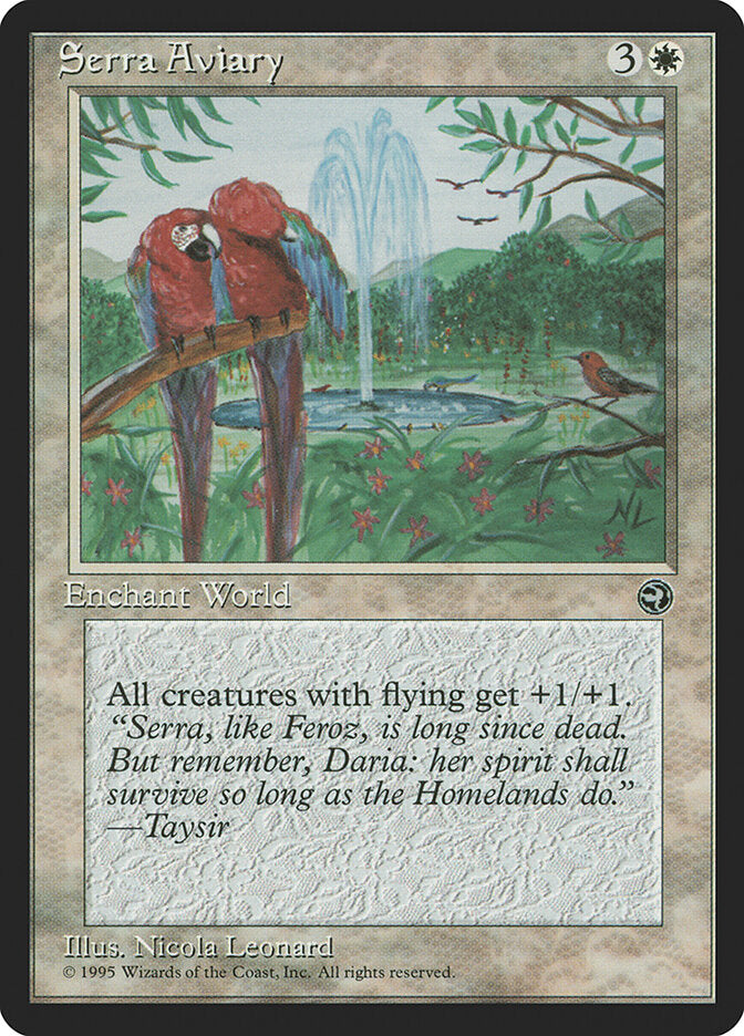 Serra Aviary (14) - Homelands (HML)