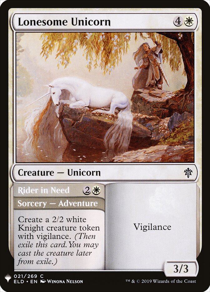 Lonesome Unicorn // Rider in Need (ELD-21) - The List (PLST)