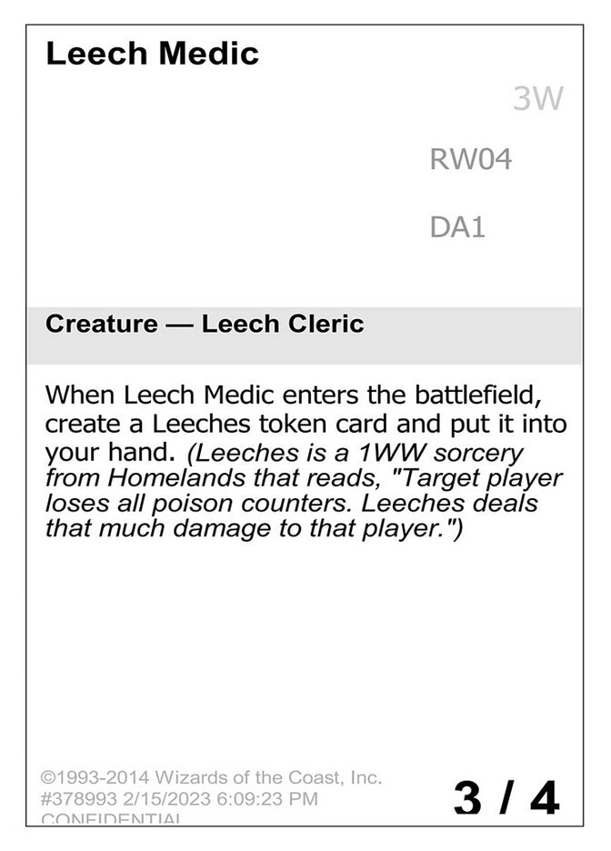 Leech Medic (RW04) - Unknown Event (UNK)