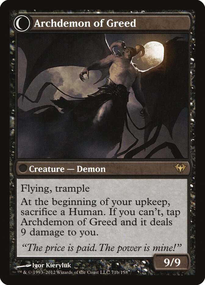 Ravenous Demon // Archdemon of Greed (71) - Dark Ascension (DKA)