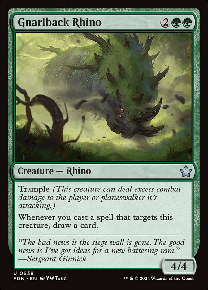 Gnarlback Rhino (638) - Foundations (FDN)