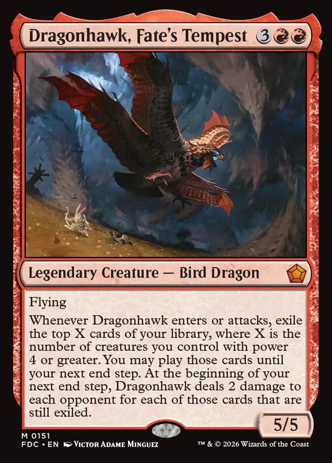 Dragonhawk, Fate's Tempest (151) - Foundations Commander (FDC)