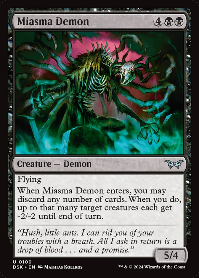 Miasma Demon (109) - Duskmourn: House of Horror (DSK)