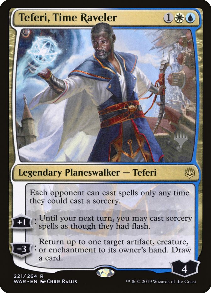 Teferi, Time Raveler (221p) - War of the Spark Promos (PWAR)