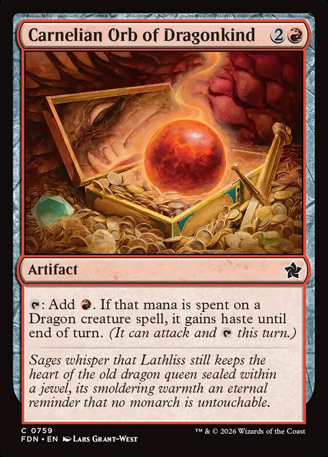 Carnelian Orb of Dragonkind (759) - Foundations (FDN)