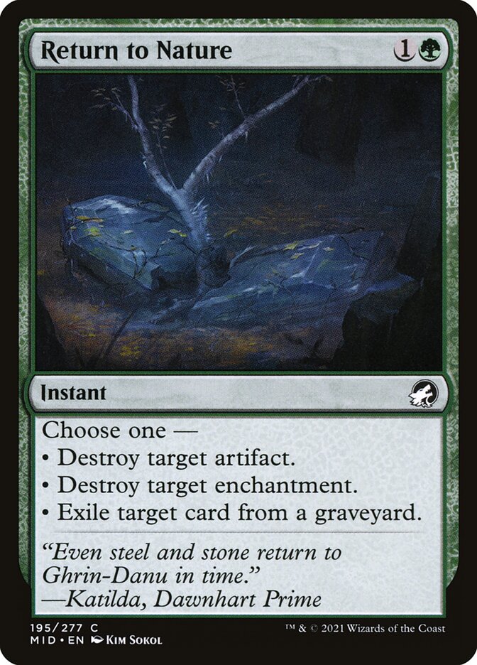 Return to Nature (195) - Innistrad: Midnight Hunt (MID)