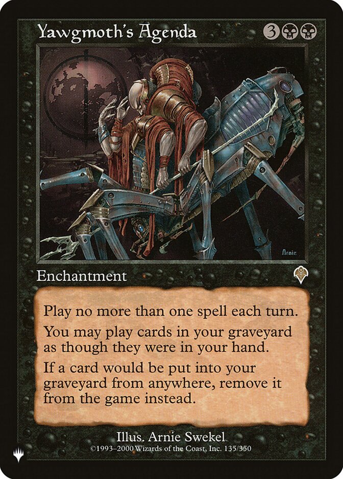 Yawgmoth's Agenda (INV-135) - The List (PLST)