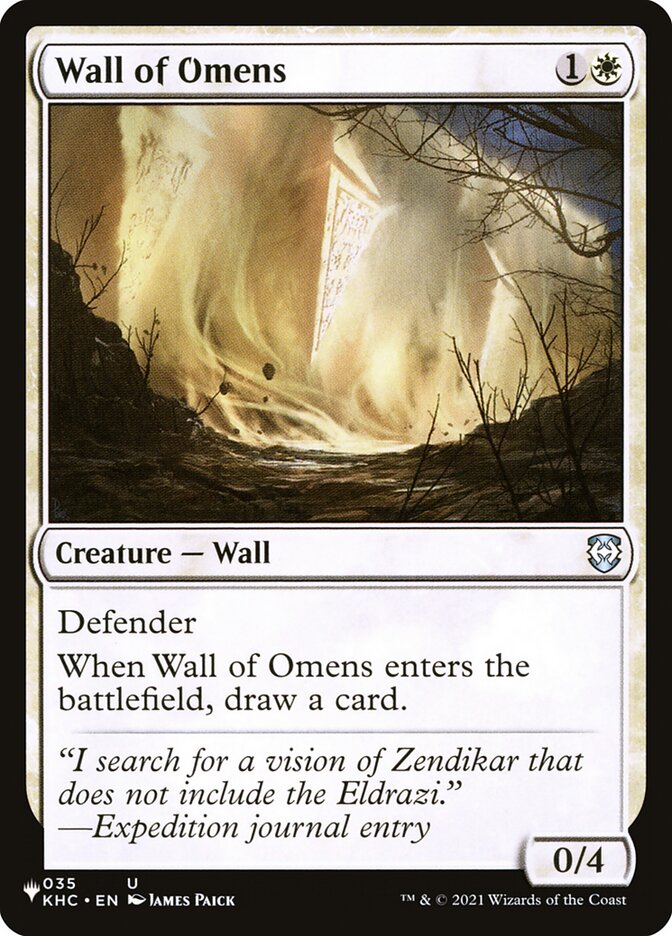 Wall of Omens (KHC-35) - The List (PLST)