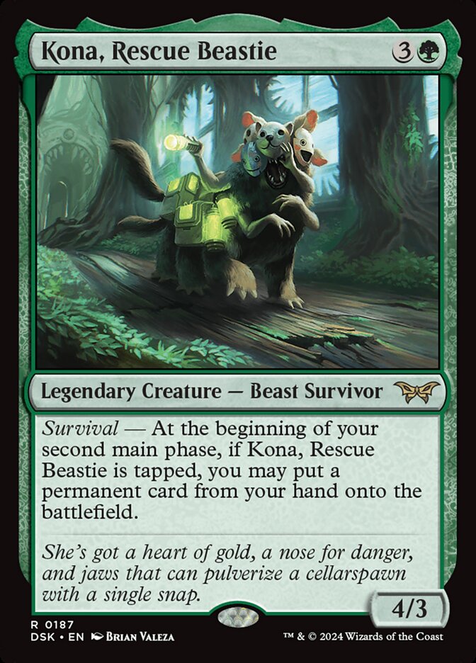 Kona, Rescue Beastie (187) - Duskmourn: House of Horror (DSK)