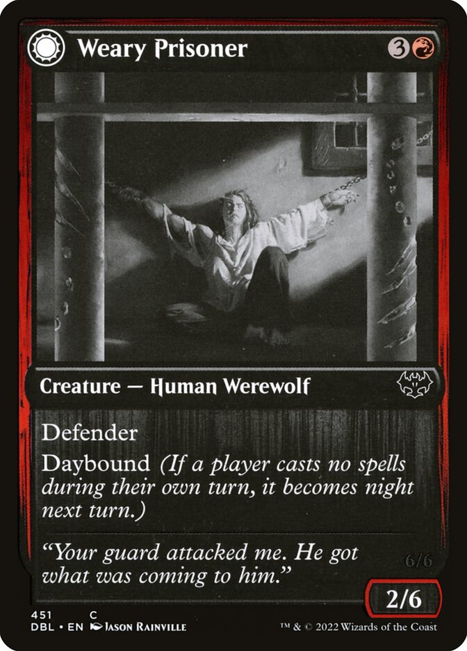 Weary Prisoner // Wrathful Jailbreaker - Innistrad: Double Feature (DBL)