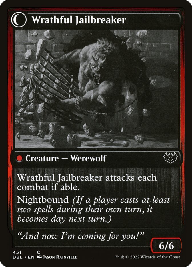 Weary Prisoner // Wrathful Jailbreaker (451) - Innistrad: Double Feature (DBL)