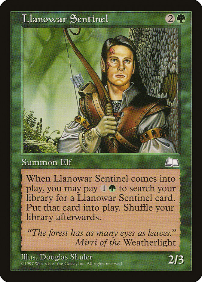 Llanowar Sentinel (134) - Weatherlight (WTH)