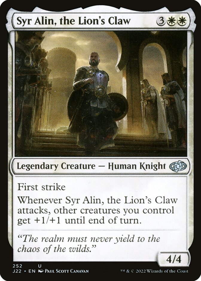 Syr Alin, the Lion's Claw (252) - Jumpstart 2022 (J22)
